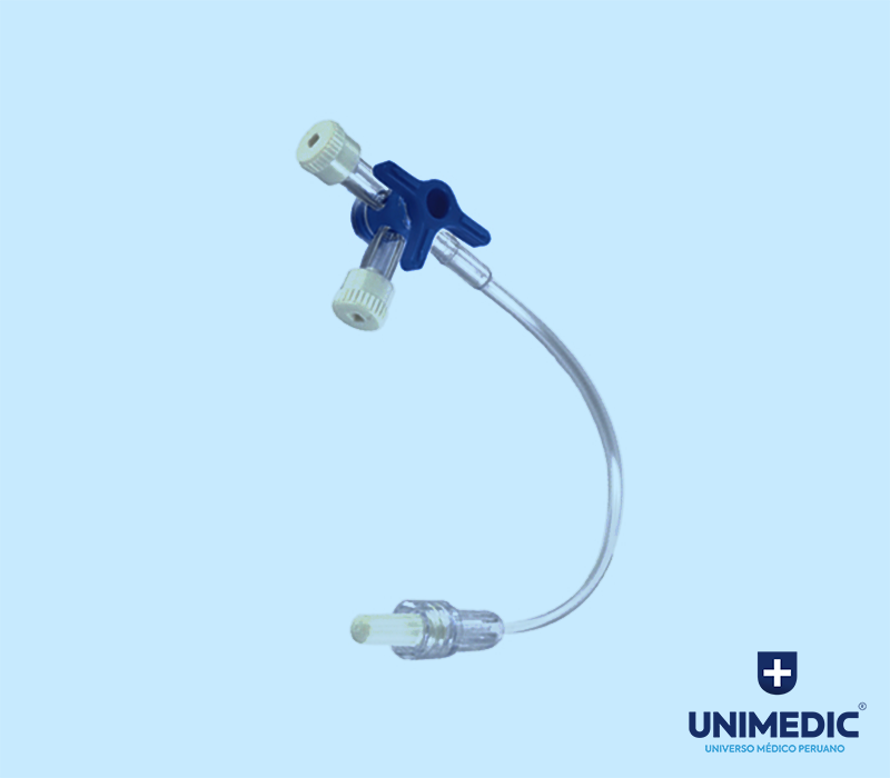 Llave de 3 vías c/extensión 10 cm