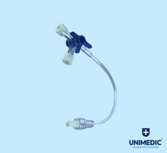 Llave de 3 vías c/extensión 10 cm